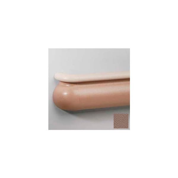 Pawling Crescent Series Vinyl Handrail/Crashrail Combination, 5-1/2" High, 12' Long, Cafe Au Lait BR-600V-12-694 - main